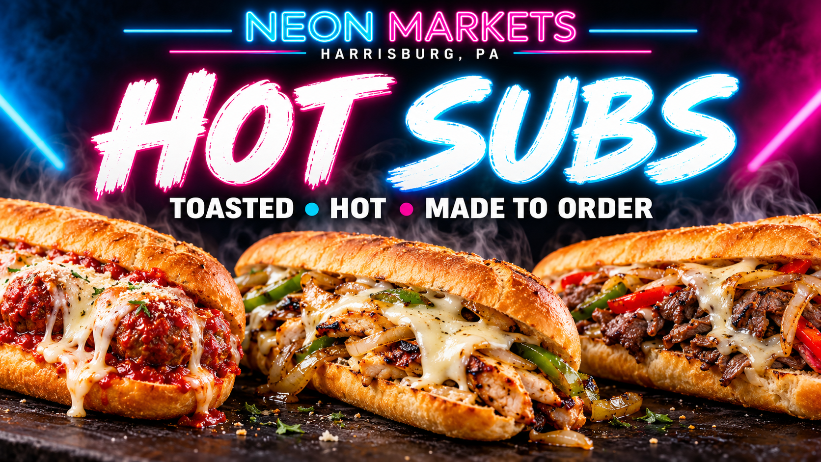 Neon Markets hot subs promotional artwork